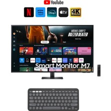 Samsung Akıllı Tv Uygulamarı Monitör 109 Ekran 43" Wi-Fi HDR10 Smart Slim Monitör, Netflix YouTube Uygulamalı