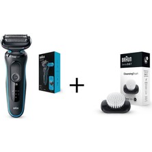 Yeni Seri 5 Easyclick, Autosense Kablosuz Tıraş Makinesi + Easyclick Yüz Temizleme Fırçası