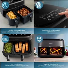 Philips 3000 Serisi Çift Hazneli Airfryer 9l Geniş Kapasite ile 24 Ay Resmi Distribütör Garantili