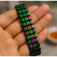 2’li Hematit Bileklik Seti – El Işçiliği, Doğal Taş, Ayarlanabilir Özel Tasarım