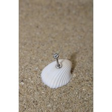 Piercing Şambala Piercing Cerrahi Çelik Zirkon Taşlı Kıkırdak Tragus Conch Helix Silver Renk Labret