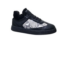 Siyah Deri & Python Sneaker Bot