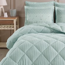 Striped Jakarlı Wellsoft Tek Kişilik Uyku Seti Lastikli Çarşaflı 3 Parça