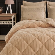 Striped Jakarlı Wellsoft Tek Kişilik Uyku Seti Lastikli Çarşaflı 3 Parça