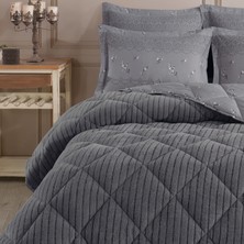 Striped Jakarlı Wellsoft Tek Kişilik Uyku Seti Lastikli Çarşaflı 3 Parça