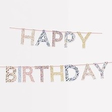 Meri Meri x Liberty - Happy Birthday Asılan Süs