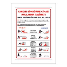 Yangın Söndürme Talimat Levhası 25*35 cm