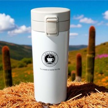 Çift Katmanlı Termos Beyaz Şık Vip