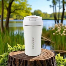 Paslanmaz Çelik Çift Katmanlı Termos 480 ml Beyaz