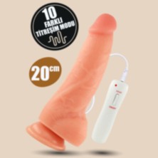 Güçlü Titreşimli 20 cm  Ekstra Kalın 10 Fonksiyonlu Titreşimligerçekçi Vibratör Büyük Boyutlu Dildo Geniş Çaplı Yapay Erkek Penisi Suni Erotik Ürün