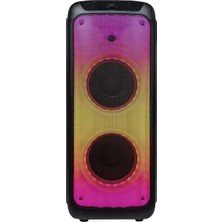 Hepu HP-943 2X10'' 2X25CM Kablosuz 1 El Mikrofon Bluetooth Şarjlı Müzik Kutusu