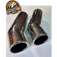 60 Mm. Magirus Egzoz Çıkışı Nikelaj Uç Dirsek Eksoz Ucu  Sessiz 1 Adet