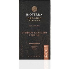 Bioterra Organik Sertifikalı Kaş ve Kirpik Bakım Yağı 5 ml – Argan ve Jojoba Yağlı, Doğal Besleyici ve Güçlendirici Etki
