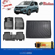 Opel Combo 3D Havuzlu Paspas (2+1 Arka Koltuk) ve Bagaj Havuzu Bagaj Demirli 2019  Model Uyumlu