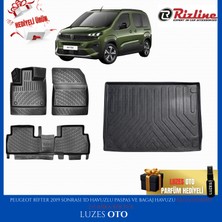 Peugeot Rifter 3D Havuzlu Paspas (2+1 Arka Koltuk) ve Bagaj Havuzu Bagaj Demirli 2023 Model Uyumlu