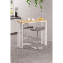 Bar Masası Metal Iskeletli Yüksek Yemek Masası Mutfak Masası Dresuar Kahve Köşesi Peteküstü