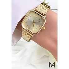 Mia Aksesuar Minimal Kare Gold Kadın Kol Saati