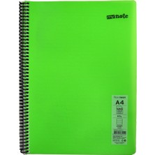 Mynote Flex Neon Defter A4 120YP Çizgili - Yeşil