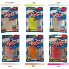 Lucky John Salt Worm 4.1cm Lrf Silikonu 12'li Paket