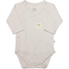 Nessiworld  Bistyle Organic Modal Flying Balloons Kruvaze Uzun Kol Body BS17121 Bej