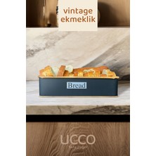 Vintage Metal Ekmeklik - Şık ve Dayanıklı Mutfak Ekmek Saklama Kabı, Retro Tarz Sunumluk