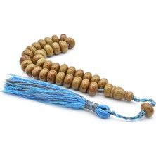 Zeyn Usta Işi Basık Model Kahverengi Mavi Katalin Tesbih 012