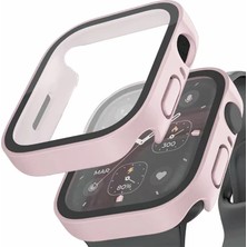 Quse Kasa ve Ekran Koruyucu, Apple Watch Series 10/11 46MM ile Uyumlu, Suya Dayanıklı, Kum Pembe