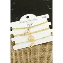 3 Adet Papatya Trend Zincir Bileklik