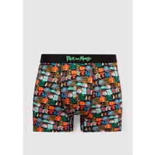 Mavi Rick And Morty Baskılı Renkli Boxer 0911985-34621