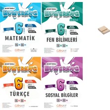 Günay Yayınları 6. Sınıf Bumerang Matematik Fen Türkçe ve Sosyal Etkinlikli Soru Bankası 4lü Set + Telefon Standı