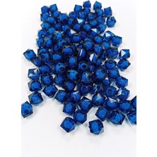 Küp Boncuk Içten Boncuklu Bileklik Çanta Boncuğu 10 mm 50 gr Koyu Mavi - BNC453