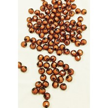 Dünya Boncuk Içten Boncuklu Bileklik Çanta Boncuğu 10 mm 50 gr Kahverengi - BNC462