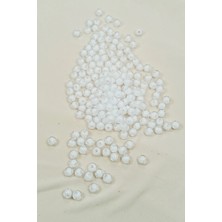 Yuvarlak Boncuk Içten Boncuklu Bileklik Çanta Boncuğu 8 mm 50 gr Beyaz - BNC470