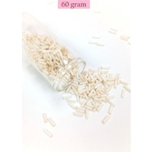 Uzun Boru Kesme Boncuk Çap 2mm Uzunluk 10 mm - 60 Gram - Açık Krem - BNC298