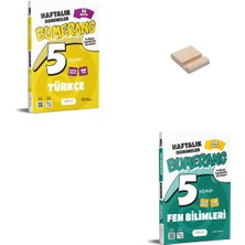 Günay Yayınları 5. Sınıf Bumerang Türkçe ve Fen Haftalık Denemeleri + Telefon Standı