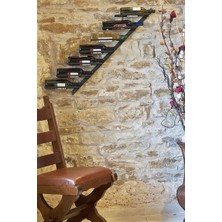 Fs Grup Şarap Teşhir Standı Çapraz 100 cm Metal Şişe Tutucu Şişe Rafı Duvar