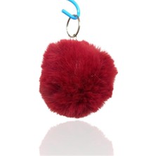 Casaba Hediyelik Peluş Ponpon Anahtarlık Kırmızı