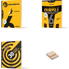 Hız Yayınları 6. Sınıf Matematik Soru Bankası- Hibrit Etkinlikli-Kazanım Denemeleri 3lü Set ve Telefon Standı