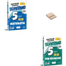 Günay Yayınları 5. Sınıf Bumerang Matematik ve Fen Haftalık Denemeleri + Telefon Standı