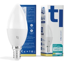 Tuled Redeem C37S E14 Mum Ampul, Titreşimsiz, Göz Konforu, 524 Lümen, Tatlı Beyaz, 3500 Kelvin