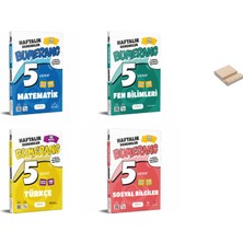 Günay Yayınları 5. Sınıf Bumerang Matematik Fen Türkçe ve Sosyal Haftalık Denemeleri 4lü Set + Telefon Standı