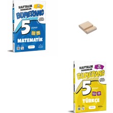 Günay Yayınları 5. Sınıf Bumerang Matematik ve Türkçe Haftalık Denemeleri + Telefon Standı