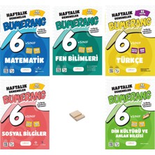 Günay Yayınları 6. Sınıf Bumerang Tüm Dersler 32 Haftalık Denemeleri 5li Set + Telefon Standı
