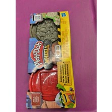 Play-Doh Tekerlekleri Tuğla ve Taş Yapı Malzemesi 8 Oz Kutular (Kırmızı ve Gri)