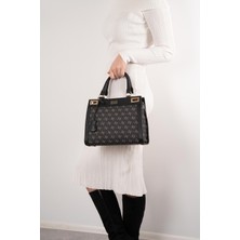 Silver & Polo Füme - Siyah SP1174 Kadın El Çantası