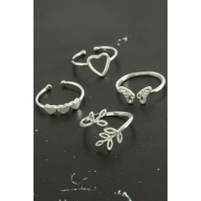 Karışık Lüx Çelik Eklem Yüzük 1 Adet