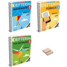 Arı Yayıncılık 5. Sınıf Matematik Türkçe ve Fen Defterim 3'lü Set + Telefon Standı