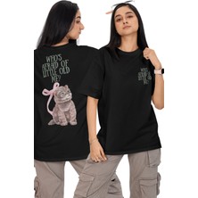 Unisex Who’s Afraid Of Little Old Me Sırt Baskılı Tişört, Oversize Taylor Swift Temalı T-Shirt