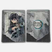 Demon Slayer Muichiro Kareli A4 Okul Defteri 72 Yaprak Model 1