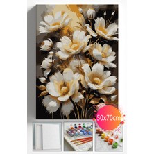 Sayılarla Boyama Seti Numaralı Tuval Fırça Boya Dahil Kasnaklı Set 50X70 cm - Goldçiçek